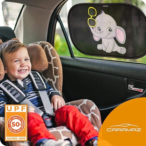 Car Window Shade for Baby with Certified UV-Protection 2 Pack - 20'x12' - Jamouz