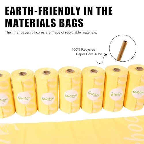 Baby Disposable Diaper Bags, Waste Bags 8 Refill Rolls/120 Bags with Dispenser, Convenient and Quick Diaper Disposal, Unscented - Jamouz