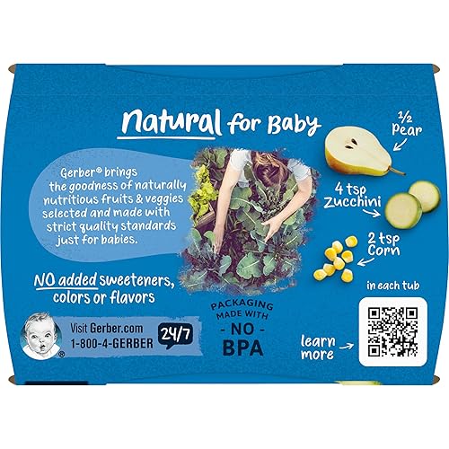 Gerber 2nd Foods Banana Blackberry Blueberry 4 Ounce Tubs, 2 Count (Pack of 8) - Jamouz