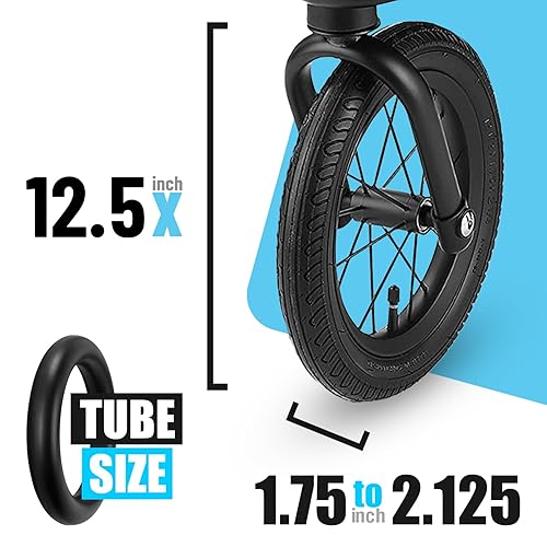 Graco Stroller Tire Tube Replacement - [Rear Wheels] 16'x1.75' Inner Tube for Graco Jogging Strollers - Wayfinder, Alterrain, Revolution Flex/Pro/SE, Strides, Ironman & All Duallie Joggers - Jamouz