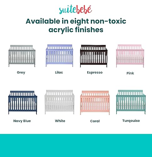 Suite Bebe Riley 4-in-1 Convertible Crib, White - Jamouz