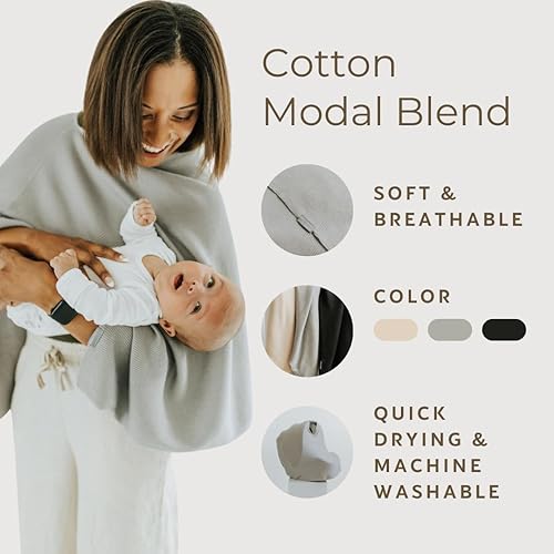 Nursing Cover – Soft, Breathable & Multi-Use | Full Coverage for Breastfeeding & Pumping | Lightweight & Stylish - Jamouz