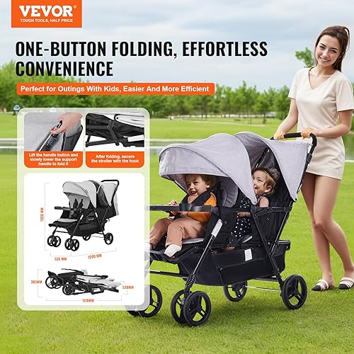 VEVOR Double Stroller - Jamouz