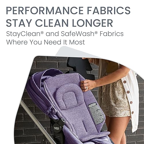 Britax Willow Grove SC Baby Travel System, Infant Car Seat and Stroller Combo with Alpine Base, ClickTight Technology, SafeWash, Pindot Stone - Jamouz