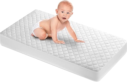 Masirs 2-Pack Crib Mattress Protector Cover - Waterproof & Comfortable - Breathable Baby Mattress Protector - Ultra-Soft - 52'' x 28'' - Toddler Mattress Protector - Crib Mattress Pad - Jamouz