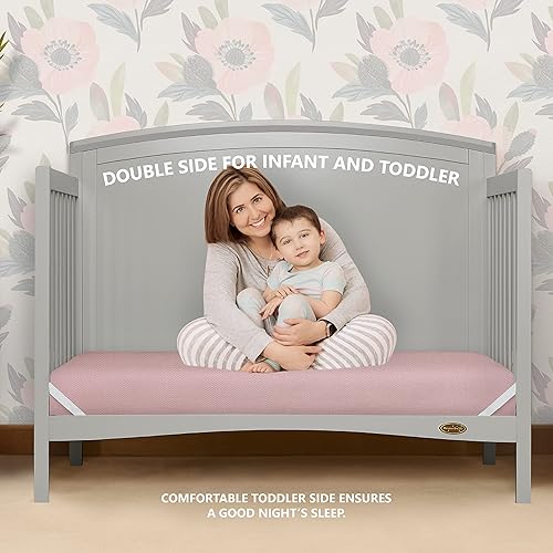 Starbright Breathable Fiber Crib and Toddler Mattress, Greenguard Gold Certified, Periwinkle - Jamouz