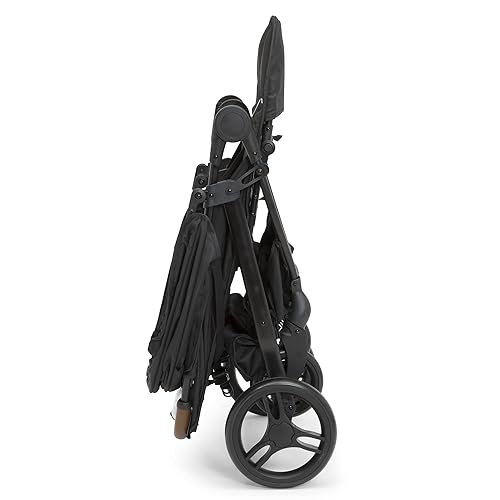 Delta Children Cruzer Double Stroller – Lightweight Side by Side with Reclining Seats, Extendable Canopies and Flat Fold, Black - Jamouz