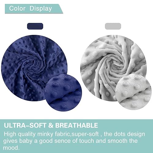 OWLOWLA Minky Nursing Cover, Breastfeeding Pillow Slipcover Fits Nursing Pillow for Baby Boy Girl(Baby Blue) - Jamouz