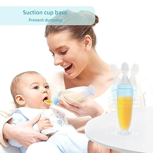 Termichy Baby Food Dispensing Spoon: Squeeze Feeder Dispenser for Baby - Self Feeding Bottle Spoon - Jamouz