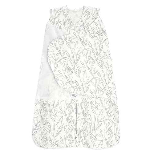 HALO 100% Cotton Sleepsack Swaddle, 3-Way Adjustable Wearable Blanket, TOG 1.5, Baby Blue, Newborn, 0-3 Months - Jamouz