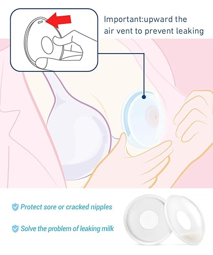 Babebay Breast Shells, Milk Collectors for Breastfeeding, Protect Sore Nipples, Collect Breastmilk Leaks, Soft Silicone Material, Reusable, 2 PCS - Jamouz