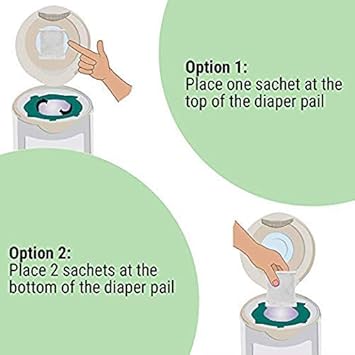 Green Piece® 12 Pack - Overstuffed - All-Natural Baby Diaper Pail Deodorizer | Activated Charcoal Air Purifier Compatible with Diaper Pails, Shoe Closets, Trash Cans, Pets - Made in The USA - Jamouz