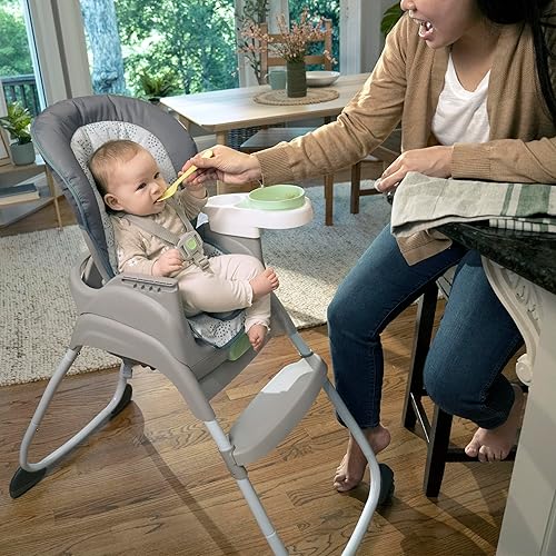 Ingenuity Full Course 6-in-1 High Chair - Baby to 5 Years Old, 6 Convertible Modes, 2 Dishwasher Safe Trays - Astro, 13108 - Jamouz