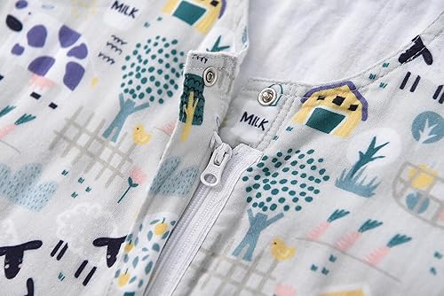 Baby Sleep Sack 2-4 T Baby Wearable Blanket 100% Organic Cotton 0.5 TOG Toddler Sleeping Sack 2- Way Zipper Soft Lightweight X-Large Pup - Jamouz