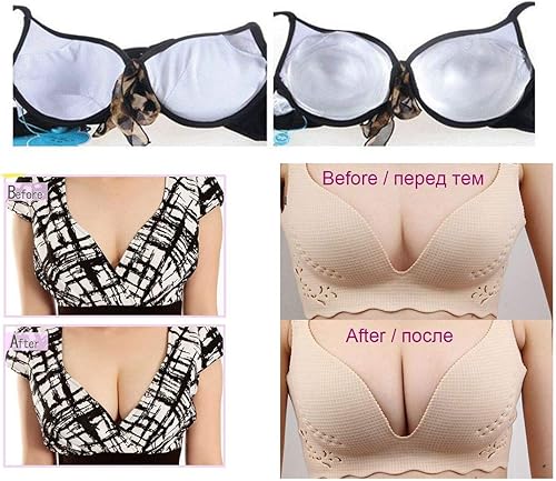Clear Silicone Bra Inserts - Triangle Gel Breast Inserts Enhancers Waterproof Push Up Pads Bra for Bikini Swimsuit - Jamouz