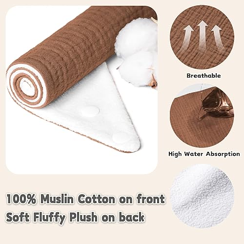 Susurration Muslin Baby Drool Bibs 6Pack Soft Triangular Adjustable Baby Bandana Bibs for Unisex Baby Girls & Boys - Jamouz