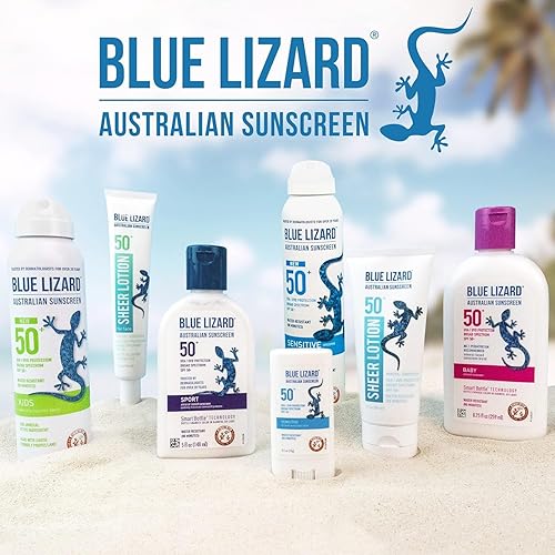 BLUE LIZARD Mineral Sunscreen Stick with Zinc Oxide SPF 50+ Water Resistant UVA/UVB Protection Easy to Apply Fragrance Free, Kids, Unscented, 0.5 oz - Jamouz