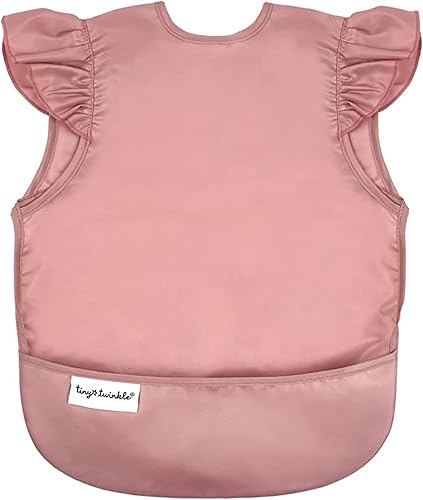 Tiny Twinkle Mess Proof Baby Bib - Waterproof Toddler and Baby Apron Bib - Machine Washable - PFAS and BPA Free - Jamouz
