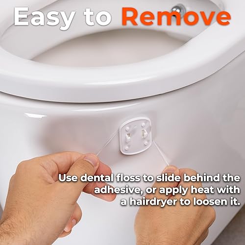 2-Pack Toilet Locks Baby Proof - Toilet Seat Locks for Toddlers with Adhesive - Toilet Latches Child Safety - No Tools Required - Jamouz