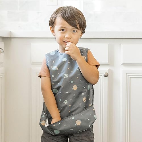 Tiny Twinkle Mess Proof Baby Bib - Waterproof Toddler and Baby Apron Bib - Machine Washable - PFAS and BPA Free - Jamouz