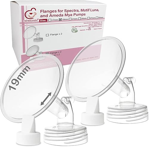 Nenesupply 2pc 17mm Flanges Compatible with Spectra S1 Spectra S2 Synergy Gold Breastpumps Replacement to Spectra Pump Parts and Spectra Flange Replace Spectra S2 Parts and Spectra 17mm - Jamouz