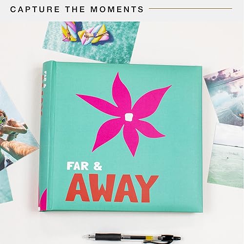 MCS 200-Pocket Fabric Baby 4x6 Photo Album with Writing Space, 8.5 x 8.5 Inches, Baby Pink - Jamouz