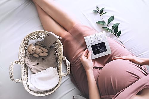 Ultrasound Picture Frames | Baby Countdown | Baby Sonogram Picture Frame w/Number Tiles | Grandparents Baby Announcement Pregnancy Countdown Frame | Sonogram Frame Pregnancy Gift | Love at First Sight - Jamouz