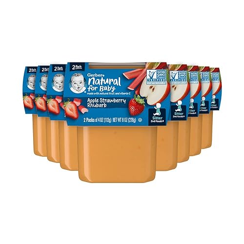 Gerber 2nd Foods Banana Blackberry Blueberry 4 Ounce Tubs, 2 Count (Pack of 8) - Jamouz