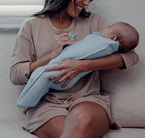 Comfy Cubs Swaddle Blanket Baby Girl Boy Easy Zipper Wrap 2 Pack Newborn Infant Sleep Sack (Small 0-3 Months, Blush, Mauve) - Jamouz