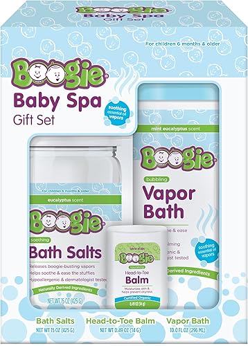 Kids Vapor Bubble Bath by Boogie, Soothing Vapor Bubble Bath, Made with Plant and Oat Extracts, Natural Essential Oils, Mint Eucalyptus 10oz Pack of 1 - Jamouz