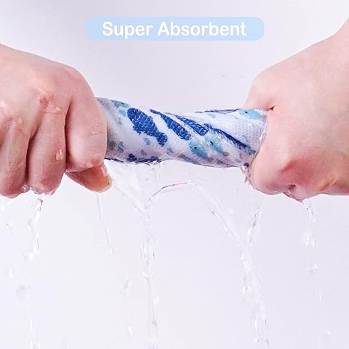 Viviland Baby Towels and Washcloths, Soft Absorbent Pink Baby Bath Towel Set, Elephant Hooded Towels with 5 Infant Face Washcloths (6 Pieces) - Jamouz