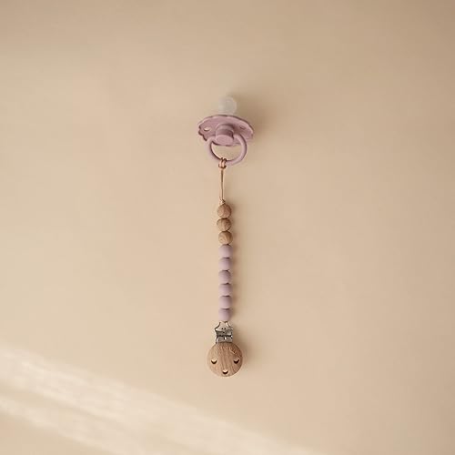mushie 100% Silicone Baby Pacifier Clip BPA Free | Eva (Mauve) - Jamouz