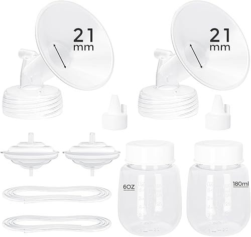 Paruu Pump Parts Compatible with Spectra S1/S2/9 Plus, Not Original Accessories, Full Set Replacements Include 24mm Flanges, Valves, Backflow Protectors (Duckbills Included), Tubings and Bottles - Jamouz