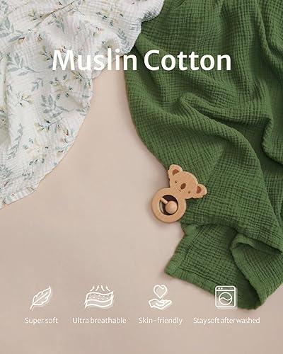 Blissful Diary Muslin Nursing Cover for Breastfeeding, Breathable Breastfeeding Cover up with Arch Neckline for Women, Nursing Apron (Roman Green) - Jamouz