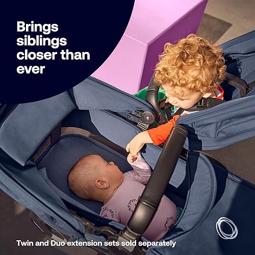 Bugaboo Donkey 5 Mono Complete - Single Stroller Converts to Side-by-Side Double Stroller, Multiple Seat Positions - Alu/Midnight Black-Midnight Black - Jamouz