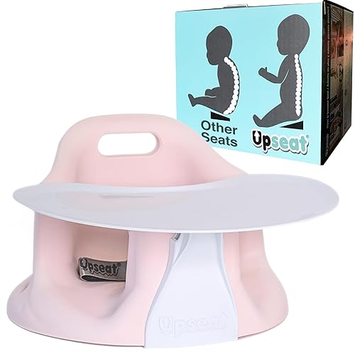 Upseat Baby Floor Seat Booster Chair for Sitting Up with Removable Tray for Meals and Playtime, Developed with Physical Therapists for Safe and Healthy Hip Development and Posture - Jamouz