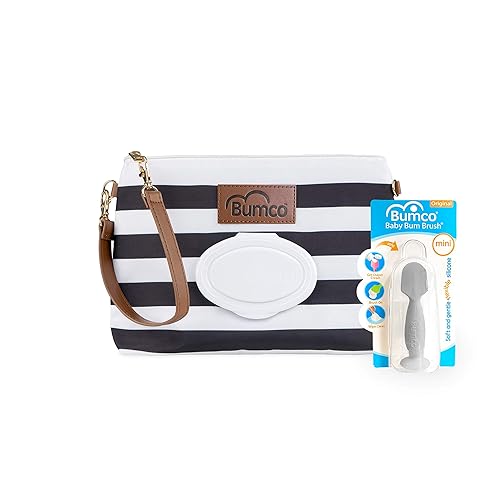 Bumco Diaper Clutch Bag - Mini Diaper Cream Spatula & Wipes Dispenser, BPA-Free Butt Spatula Baby Essentials - Jamouz