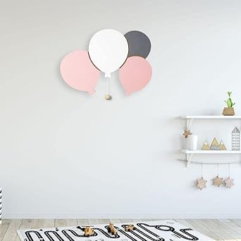 Lumipets Lighted Balloons, Nursery Night Light, Wall Mounted Lighted, Battery Operated Cloud Light Sign–Lightweight Kids Night Light for Babies, Toddlers, Kids - 17.7 x 11.2 x 1.5-in - Jamouz