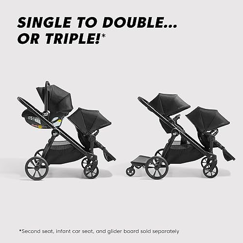 Baby Jogger City Select 2 Single-to-Double Modular Travel System, Includes City GO 2 Infant Car Seat, Radiant Slate - Jamouz