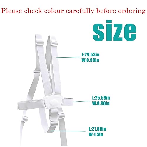 5 Point Harness Seat Belt Safety Strap Belt for Stroller Pushchair Pram Buggy Safe Protection, Adjustable High Chair Baby Harness Straps, Safety Harness Strap Belt - Jamouz