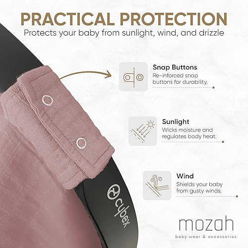 MOZAH Baby Multi-Use Cover: 9-in-1 Car Seat Covers Canopy Cover, Breathable Breastfeeding Cover, Stroller Cover & More, Boys & Girls Shower Gifts (Warm Taupe) - Jamouz