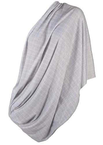 LK Baby 2pk Infinity Nursing Scarf Breastfeeding Cover Ultra Soft (Grey/Navy) - Jamouz