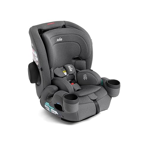 Joie Saffron SI 4-in-1 Car Seat – Car Seat for Infants to Toddlers to Big Kids - 4 Modes, 10-Position No-Rethread Headrest & Harness (Dove) - Jamouz