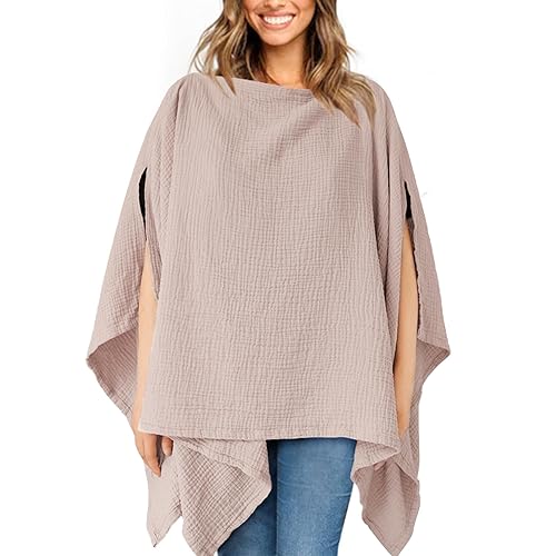 Konssy Muslin Nursing Cover for Breastfeeding, 360° Full Privacy Breathable 100% Cotton Breastfeeding Cover, Multi-use Carseat Canopy - Jamouz