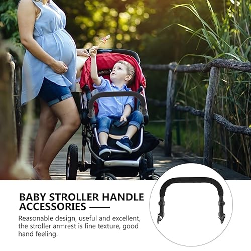 Universal Stroller Middle Armrest Stroller Handle Adjustable Stroller Bumper Bar Armrest Handle Crossbar Wheelchair Handlebar Armrest Handle Accessories Extender Railing Guardrail Angle Rod - Jamouz
