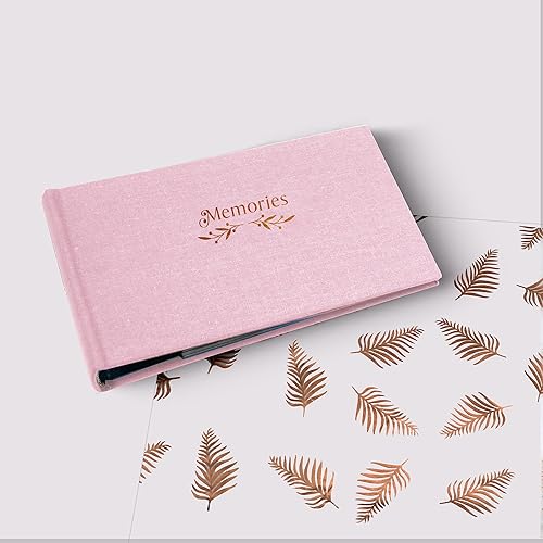 Holoary Small 4x6 Photo Album, Linen Hard Cover, Holds 50 Photos, Black Page Traditional Book Bound, Mini Brag Book Baby Album, Ideal For Wedding, Family Pictures, Gifts, Anniversary (Sky blue) - Jamouz