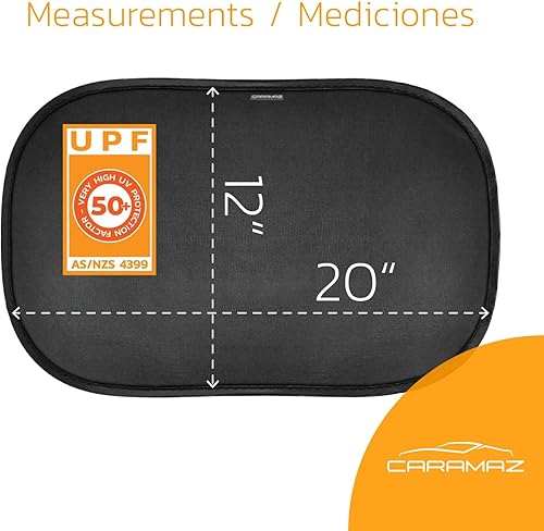 Car Window Shade for Baby with Certified UV-Protection 2 Pack - 20'x12' - Jamouz