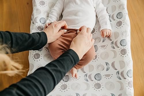 Copper Pearl Premium Knit Changing Pad Cover Soft, Stylish, and Universal Fit for All Standard Diaper Changing Pads, Trendy Design Changing Pad Covers, Briar - Jamouz