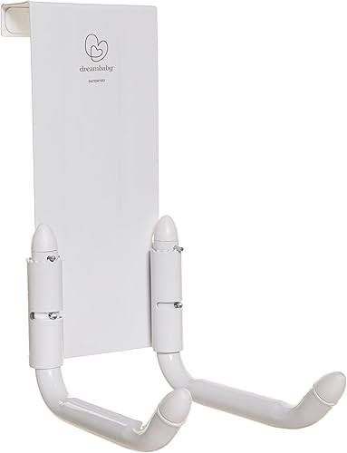 Dreambaby Strollerbuddy StrollAway Over The Door Baby Stroller Hanger – Heavy Duty Metal Hook Organizer with 50lbs Load Capacity – Model L256 - Jamouz