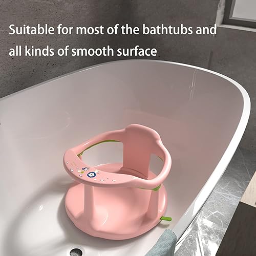 CAM2 Baby Bath Seat Non-Slip Infants Bath tub Chair with Suction Cups for Stability, Newborn Gift, 6-18 Months (Pink)… - Jamouz